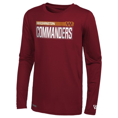 New Era NFL Men's Washington Commanders Blitz Long Sleeve Performance Tee - Picture 1 of 6