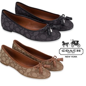coach signature flats