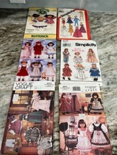 Doll Clothes Patterns Uncut Set Of 6 Vintage