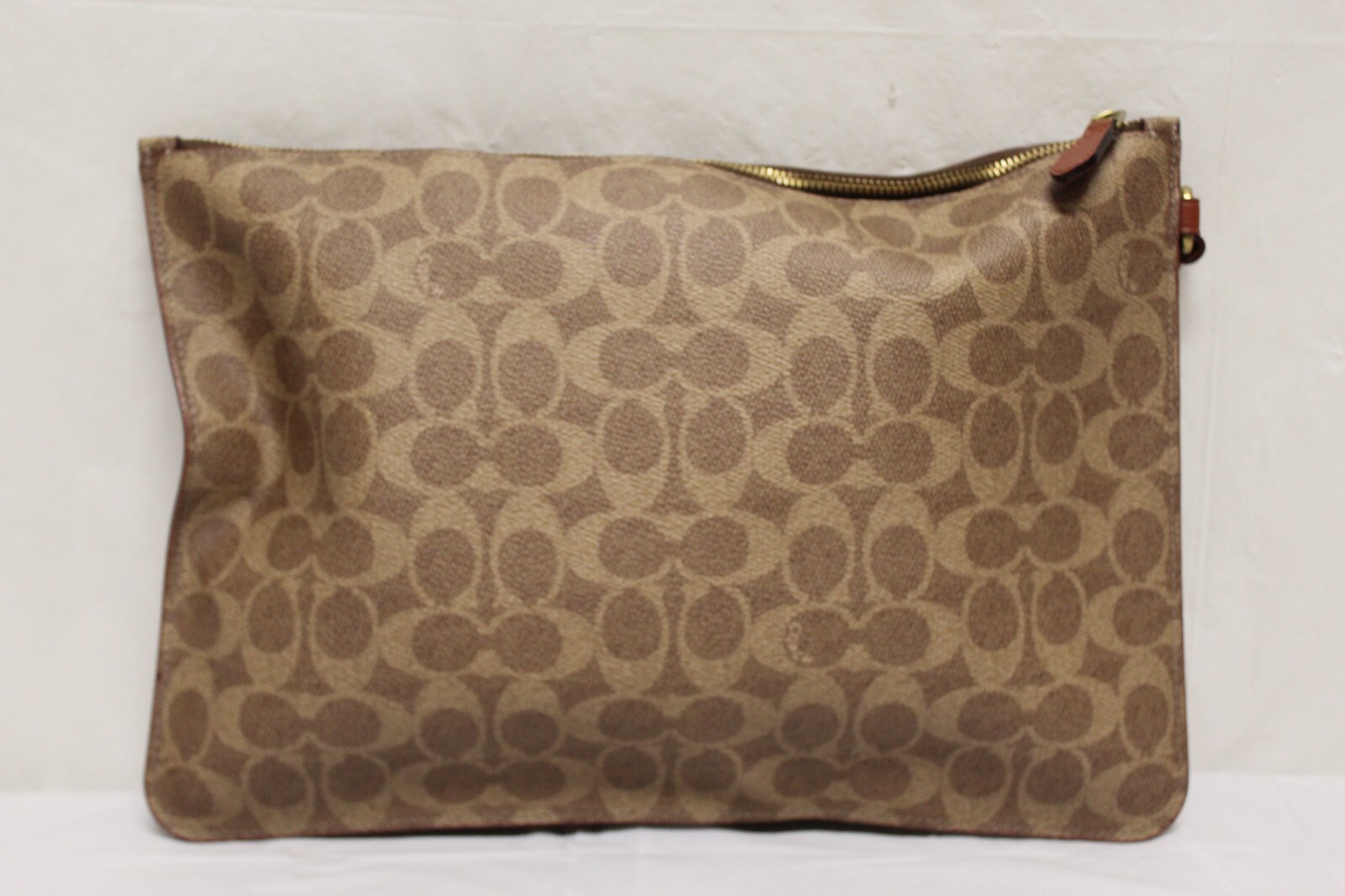 Coach Baby Messenger Bag Signature Canvas Brass/Tan/R… Gem