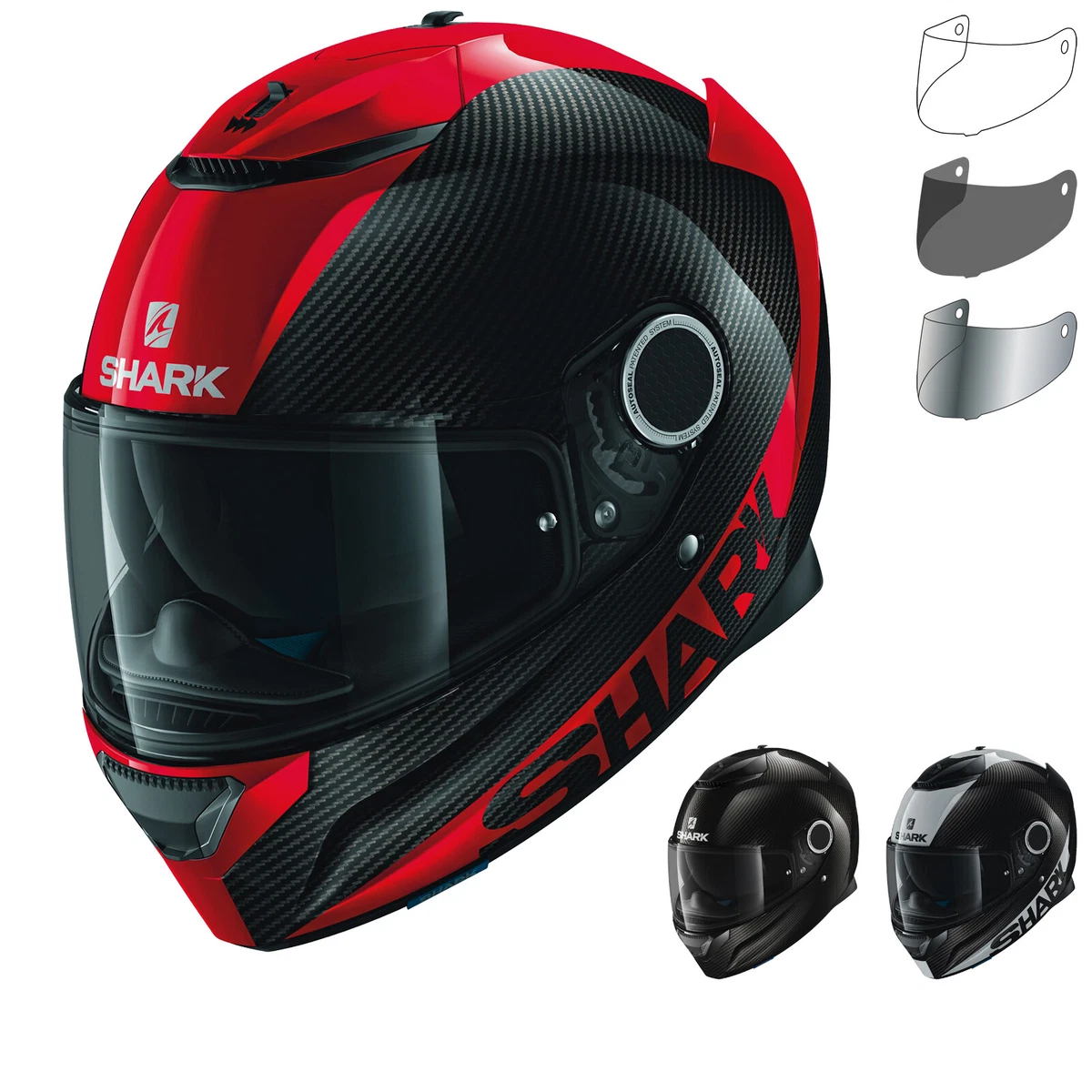 Shark Spartan Carbon Skin Motorcycle Helmet Visor Full Face Lid