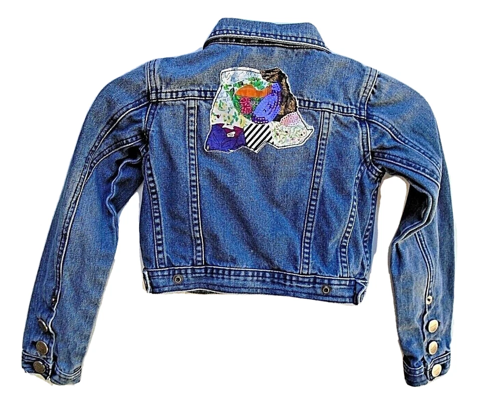 Desigual Kid's Cropped Jeans Jacket Size 7/8 Blue - Image 3 of 4