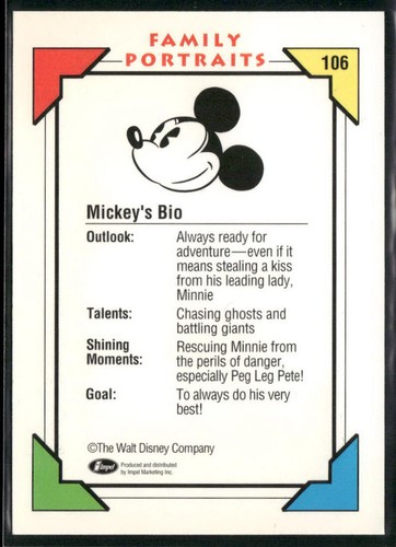 Disney Impel 1991 trading card/minnie 'n me Collector Cards Choose your Cards - Picture 77 of 121