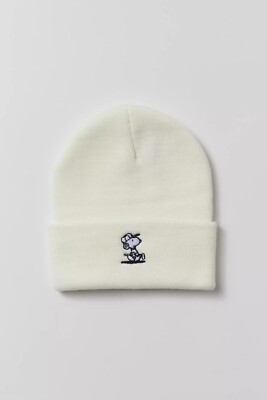 Snoopy Charlie Brown Golf Beanie Peanuts Headwear White Warm Winter Cap Fashion