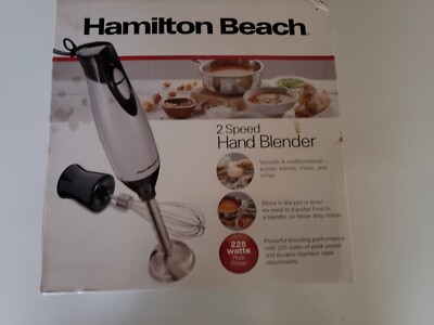 Hamilton Beach 2-Speed Hand Blender with Whisk Attachment and Case - New 