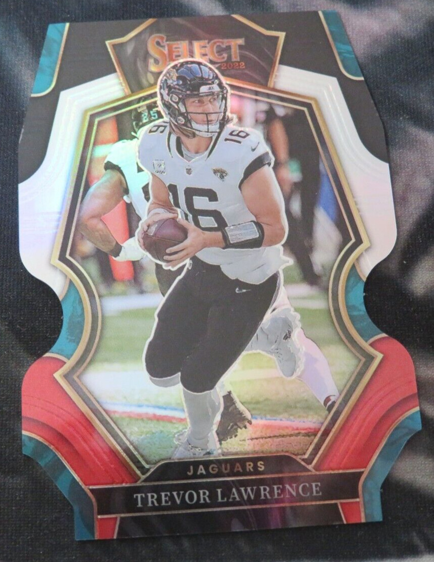 #5606 2022 SELECT TREVOR LAWRENCE #145 BLACK RED DIE CUT
