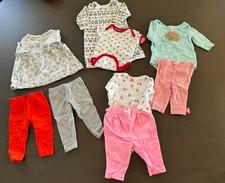 LOT Beautiful Baby Girl infant 3M BUNDLE 9pcs Mix dress pants rompers Christmas