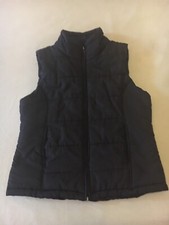Ichi, Danish Design-black-quilted-zip Front High Neck-suki Gilet. Size Large