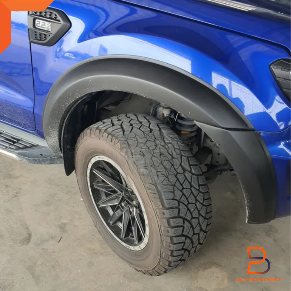 RAPTOR STYLE MATTEBLACK FENDER FLARE FIT FORD RANGER T6 18-21 NON ...