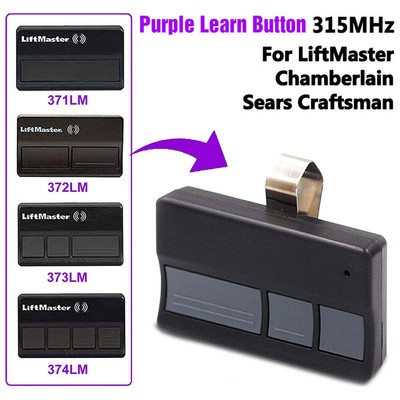 For LiftMaster Purple Learn Button Visor Remote Security+ 315 MHz Lift Master