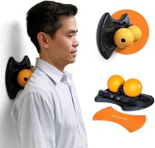 HighBaller 2 Twin Massage Balls with Mounting Pad for Neck, Back, Leg and Arms