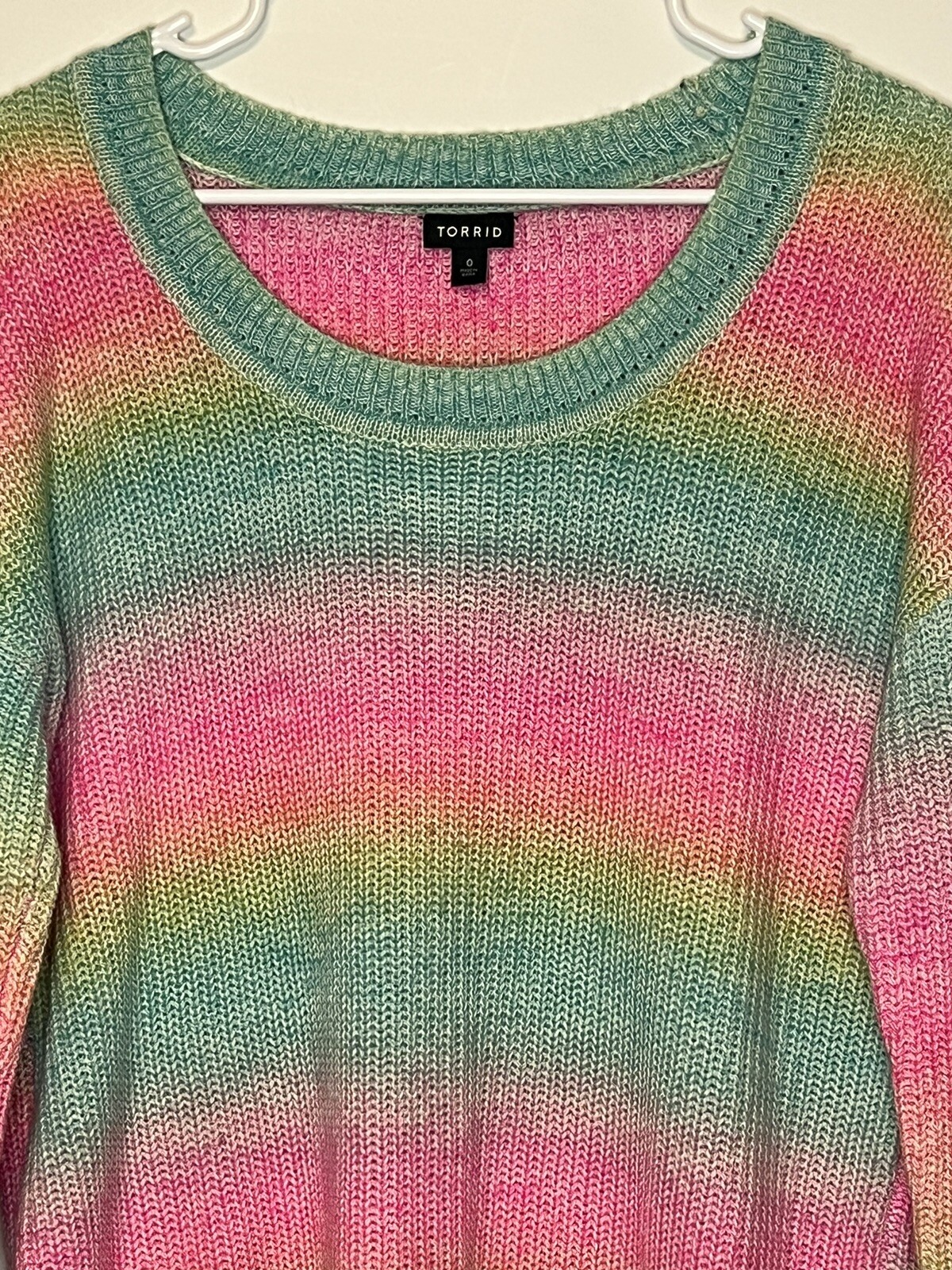 Torrid Pullover Drop Shoulder Tunic Multicolor Sw… - image 3