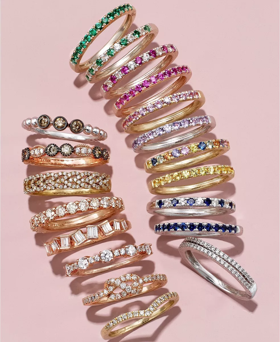 Chocolate diamond hotsell stackable ring