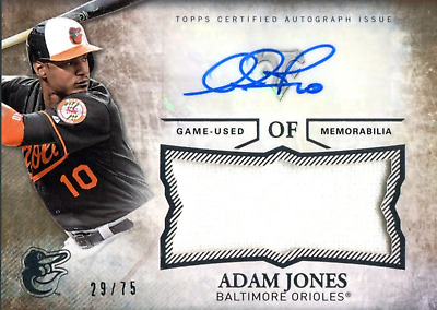 Adam Jones Autographed 2015 Topps Triple Threads Jersey Card | eBay