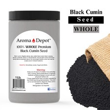 Black Cumin Seeds 1 lb Jar - Nigella sativa Black Seed - Semilla Comino Negro