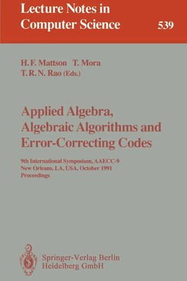 Applied Algebra, Algebraic Algorithms and Error-Correcting Codes Mattson (u. a.)