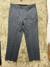 Kenneth Cole Reaction Mens Dress PantsGray Flat Front Straight Leg Sz 38x30