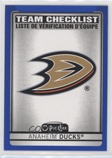 2021 O-Pee-Chee Team Checklist Blue Border Anaheim Ducks (Mighty of Anaheim) e6j