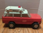 Vintage Tonka Jeep Rescue Grand Cherokee Wagoneer EUC 9” - Rare Red Body