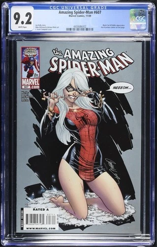 🔥Amazing Spider-man 607 🔑 Cover By J. Scott Campbell 🔥CGC 9.2 New Slab