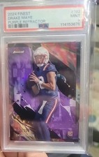 2024 Topps Finest -  Drake Maye #162 Purple Refractor  (RC) NON-AUTO ROOKIE 