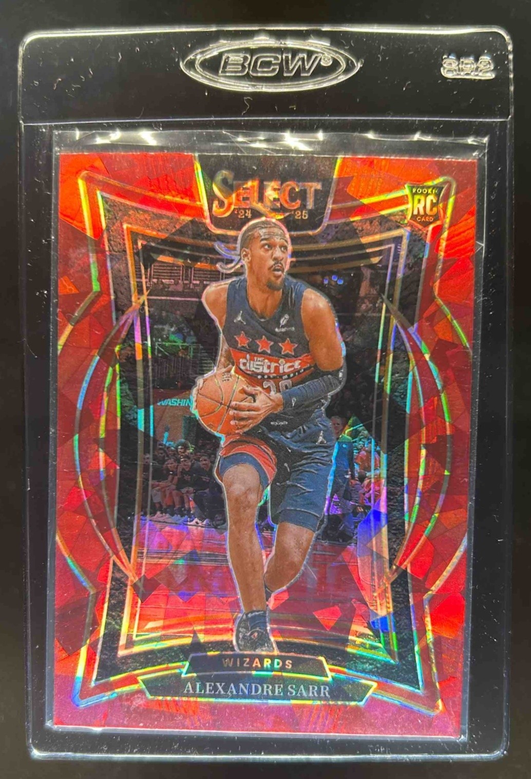2024-25 Select Alexandre Sarr Concourse RC Red Cracked Ice Prizm #73 Wizards