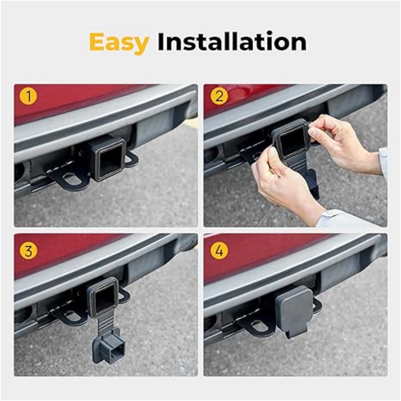 2" Trailer Hitch Cover Tube Cover Plug Cap Kit For SUV Van Truck Universal thumbnail 10