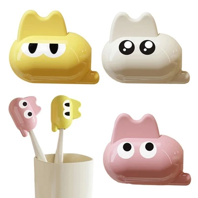 Toothbrush Cap Holder Toothbrush Cover Cartoon Cat Toothbrush Cover Dust-proof - Photo 1/4
