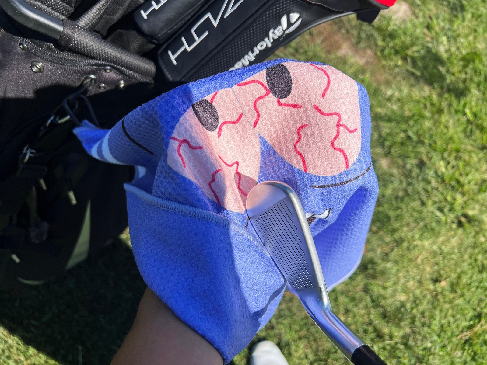 Towelie Double Sided Microfiber Golf Towel with Carabiner - Funny Golf Towel