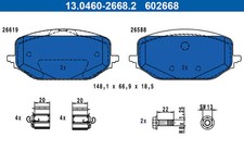 Bremsbeläge vorne ATE 13.0460-2668.2 PEUGEOT 3008 1.6 BlueHDi 120