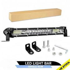 10 Led Light Bar Spot Flood Combo Truck Suv Atv Jeep Offroad Driving 12inch