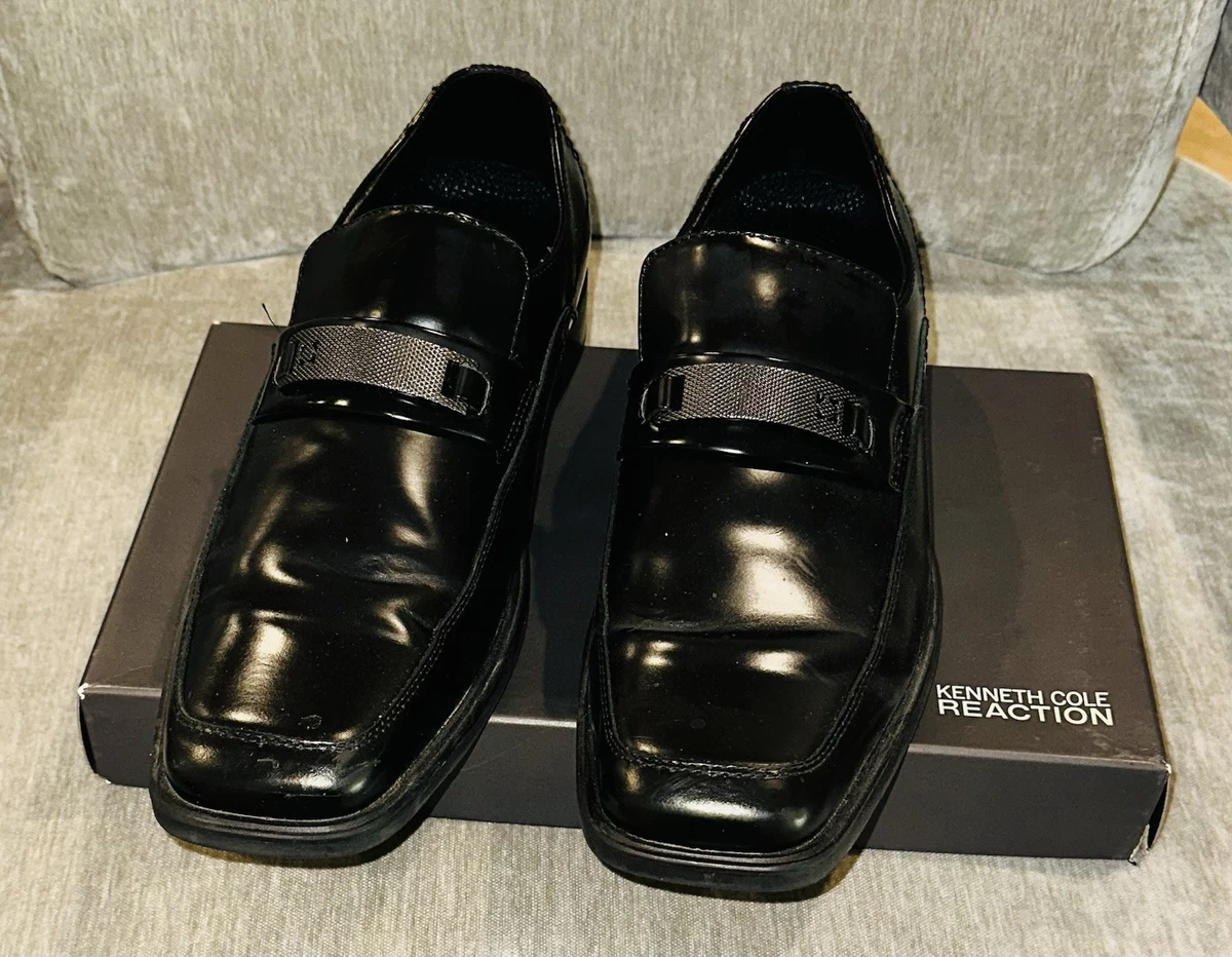 Kenneth Cole Reaction Loafers Mens US 13 Black Upper Leather Square Toe Slip On Amazon.com | Kenneth Cole Reaction Men main image 2