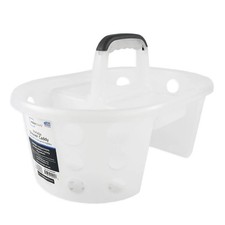 Mainstays Portable Shower Caddy Frosty Plastic