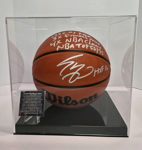 Shaquille O'Neal Signed Basketball w/ Display Case Autograph VS COA Card Stand
