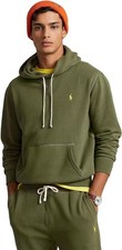 NWT Men's POLO Ralph Lauren The RL Fleece Hoodie with Drawstring Army Green 138
