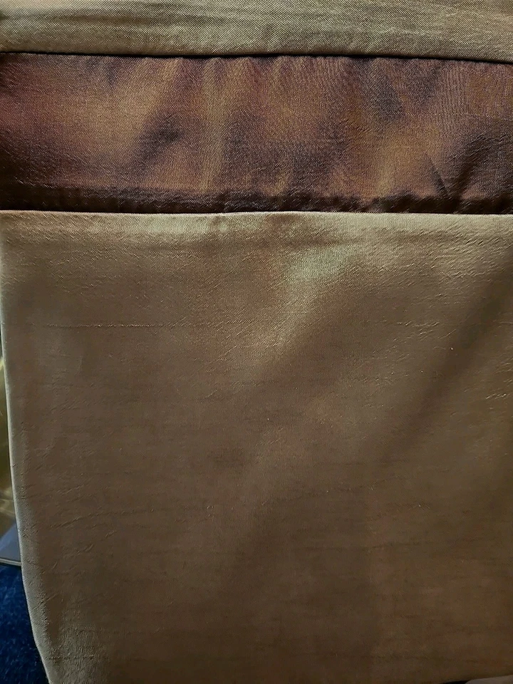 Cortina de Ducha Naomi Marrón Verde Salvia Bordada Tela Floral NUEVA Foto 3 de 4