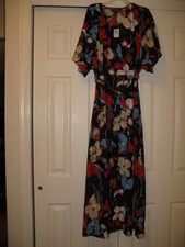 Halston Floral Dress Navy size 8