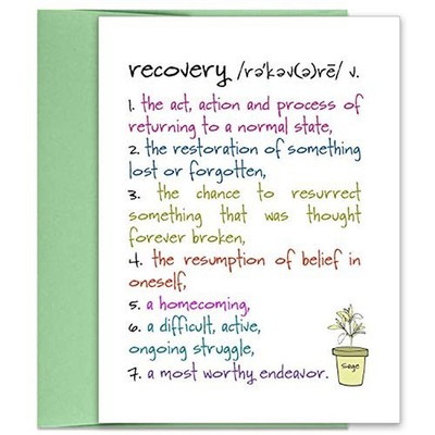 Recovery Cards - Sobriety Greeting Card - Sober Anniversary Cards - Motivatio...