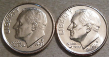 SELLING AS SHOWN - 1993 P & 1993 D UNCIRCULATED ROOSEVELT DIMES * 2 DIMES ** 599