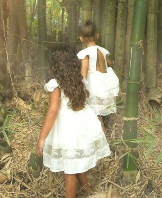 NEW NWT White flowing Cotton PLUSH BEAUTIFUL Lacy Dress-Wild & Fierce 2Y-2/3Y