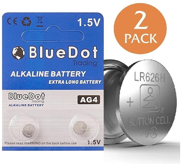 2 Pack AG4 Battery LR626 Watch 1.5V LR66 377 377A 626 177 V377 pcs NEW  *12/2027*