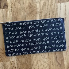 Younique Black White Duet Zipper Makeup Bag Clutch New