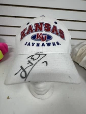 Vintage 1990S Kansas Jayhawks Snapback Hat Lester Earl Signature White BH