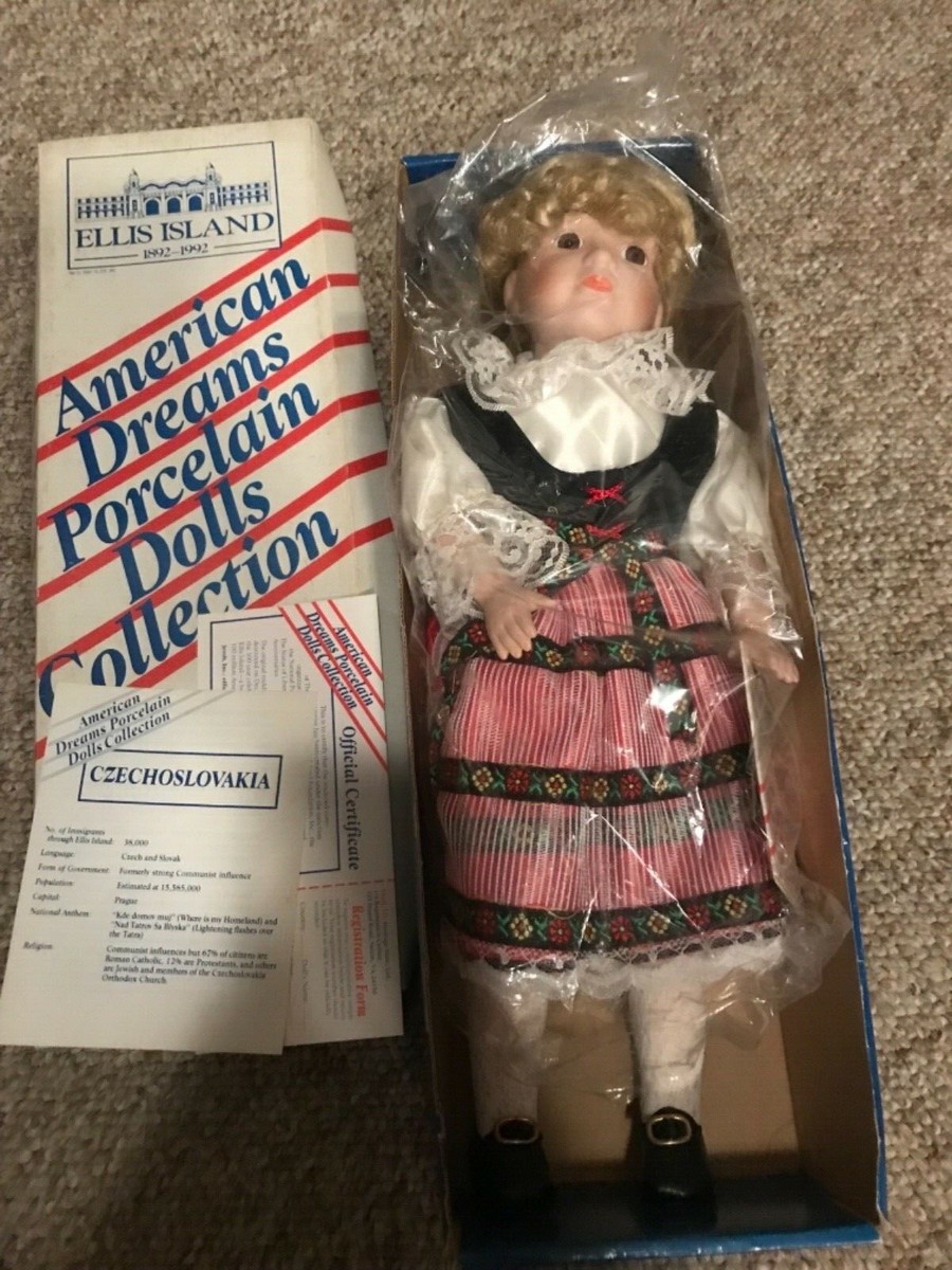 NEW American Dream Ellis Island Musical International Porcelain Doll