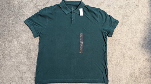 BANANA REPUBLIC Mens Short Sleeve COTTON PIQUE POLO Shirt XL Green
