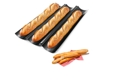 French Bread Pan Non Stick Baguette Pans Baking Durable Toast Oven Carbon Steel