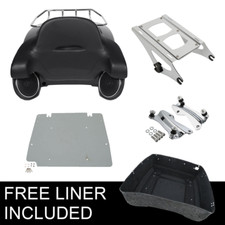 King Trunk Pad Mounting Rack Speakers Plate Fit For Harley Road Glide 14-25