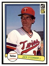 1982 Donruss Jack O'Connor RC #539 Minnesota Twins (a)
