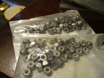 1/4''-20 Grade 18-8 NE Stainless Steel Nylon Insert Lock Nut QTY 100