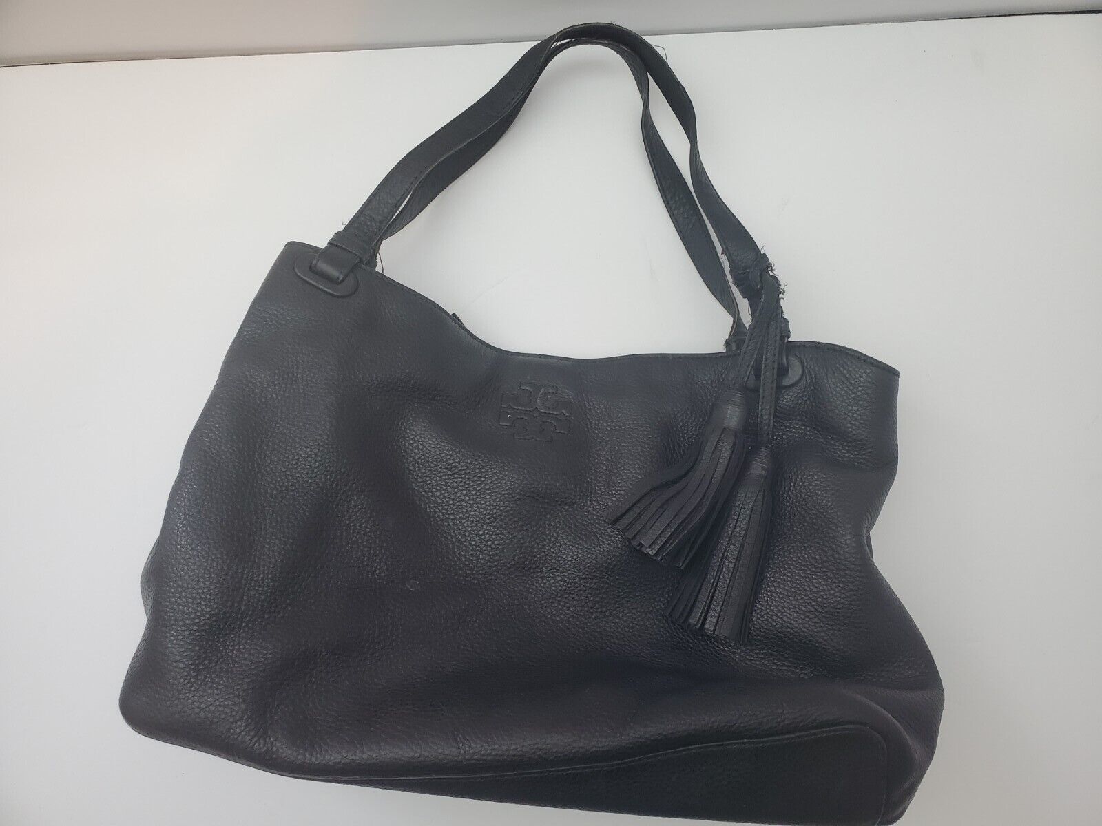Tory Burch Handbag, Genuine Soft Leather, Black, … - image 1